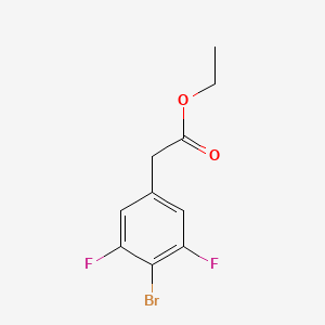 molecular formula C10H9BrF2O2 B1414307 Ethyl 4-bromo-3,5-difluorophenylacetate CAS No. 1805025-97-1
