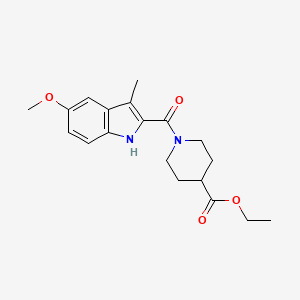 molecular formula C19H24N2O4 B14143126 ethyl 1-(5-methoxy-3-methyl-1H-indole-2-carbonyl)piperidine-4-carboxylate CAS No. 902032-73-9