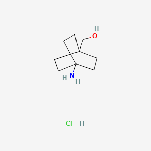 molecular formula C9H18ClNO B1414313 (4-Aminobicyclo[2.2.2]octan-1-yl)methanol hydrochloride CAS No. 2108850-14-0