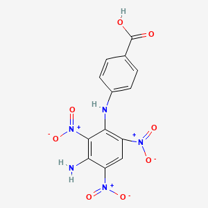 molecular formula C13H9N5O8 B14143137 4-[(3-Amino-2,4,6-trinitrophenyl)amino]benzoic acid CAS No. 377054-74-5