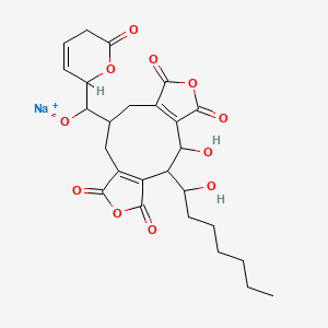 molecular formula C26H29NaO11 B14143138 Rubratoxin B, monosodium CAS No. 25255-23-6