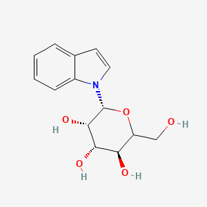 molecular formula C14H17NO5 B1414321 (3S,4S,5S,6R)-2-(hydroxymethyl)-6-(1H-indol-1-yl)tetrahydro-2H-pyran-3,4,5-triol CAS No. 5059-37-0