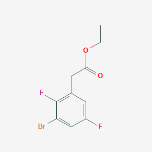 molecular formula C10H9BrF2O2 B1414327 Ethyl 3-bromo-2,5-difluorophenylacetate CAS No. 1804403-09-5