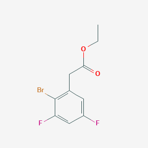 molecular formula C10H9BrF2O2 B1414335 Ethyl 2-bromo-3,5-difluorophenylacetate CAS No. 1383564-79-1