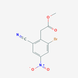molecular formula C10H7BrN2O4 B1414358 Methyl 2-bromo-6-cyano-4-nitrophenylacetate CAS No. 1807210-87-2