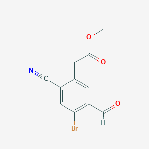 molecular formula C11H8BrNO3 B1414361 Methyl 4-bromo-2-cyano-5-formylphenylacetate CAS No. 1805189-98-3