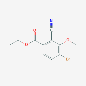 molecular formula C11H10BrNO3 B1414376 Ethyl 4-bromo-2-cyano-3-methoxybenzoate CAS No. 1807027-45-7