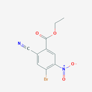 molecular formula C10H7BrN2O4 B1414377 Ethyl 4-bromo-2-cyano-5-nitrobenzoate CAS No. 1805573-30-1