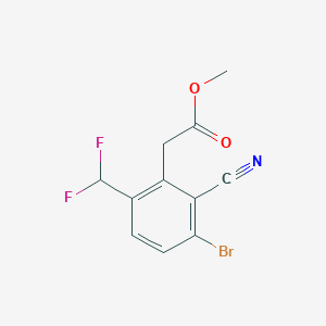 Methyl 3-bromo-2-cyano-6-(difluoromethyl)phenylacetate