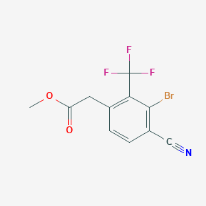 B1414394 Methyl 3-bromo-4-cyano-2-(trifluoromethyl)phenylacetate CAS No. 1805023-26-0