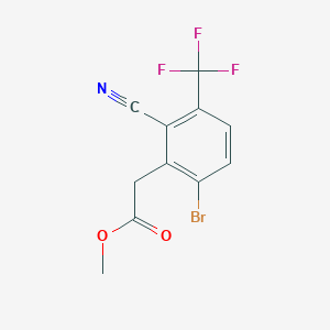 B1414397 Methyl 6-bromo-2-cyano-3-(trifluoromethyl)phenylacetate CAS No. 1805937-91-0