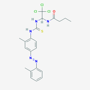 N-{2,2,2-trichloro-1-[({2-methyl-4-[(E)-(2-methylphenyl)diazenyl]phenyl}carbamothioyl)amino]ethyl}butanamide