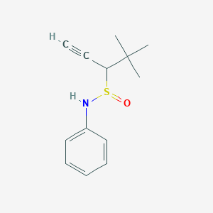 molecular formula C13H17NOS B14144045 4,4-Dimethyl-N-phenylpent-1-yne-3-sulfinamide CAS No. 88861-17-0