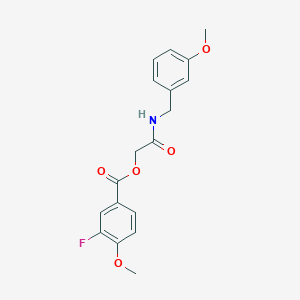 molecular formula C18H18FNO5 B14144079 2-[(3-Methoxybenzyl)amino]-2-oxoethyl 3-fluoro-4-methoxybenzoate CAS No. 1002310-33-9