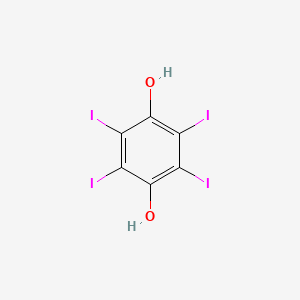 molecular formula C6H2I4O2 B14144098 2,3,5,6-tetraiodobenzene-1,4-diol CAS No. 104175-35-1