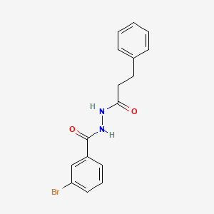 molecular formula C16H15BrN2O2 B14144103 3-bromo-N'-(3-phenylpropanoyl)benzohydrazide CAS No. 4518-24-5