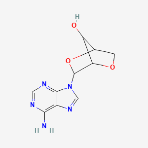 molecular formula C10H11N5O3 B14144111 3-(6-Aminopurin-9-yl)-2,5-dioxabicyclo[2.2.1]heptan-7-ol CAS No. 28446-41-5