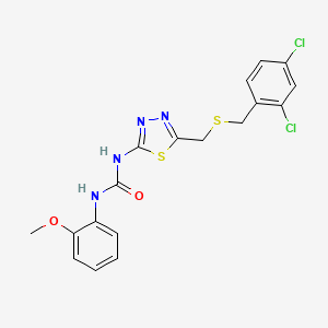 1-(5-{[(2,4-Dichlorobenzyl)sulfanyl]methyl}-1,3,4-thiadiazol-2-yl)-3-(2-methoxyphenyl)urea