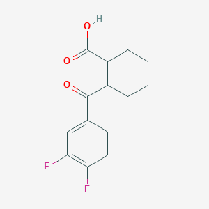 molecular formula C14H14F2O3 B14144133 cis-2-(3,4-Difluorobenzoyl)cyclohexanecarboxylic acid CAS No. 887593-87-5