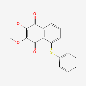 molecular formula C18H14O4S B14144154 2,3-Dimethoxy-5-(phenylsulfanyl)naphthalene-1,4-dione CAS No. 89226-93-7