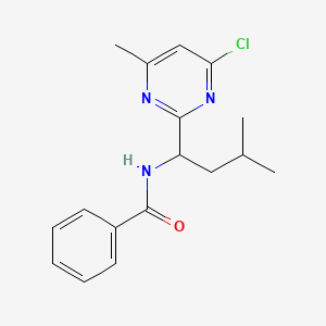 N-(1-(4-Chloro-6-methylpyrimidin-2-yl)-3-methylbutyl)benzamide