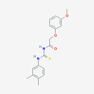 molecular formula C18H20N2O3S B14144174 N-[(3,4-dimethylphenyl)carbamothioyl]-2-(3-methoxyphenoxy)acetamide CAS No. 764710-13-6