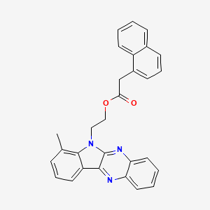 molecular formula C29H23N3O2 B14144177 2-(7-methyl-6H-indolo[2,3-b]quinoxalin-6-yl)ethyl naphthalen-1-ylacetate CAS No. 951895-45-7