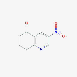 molecular formula C9H8N2O3 B14144231 3-Nitro-7,8-dihydroquinolin-5(6H)-one CAS No. 87883-18-9