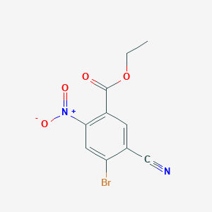 molecular formula C10H7BrN2O4 B1414424 Ethyl 4-bromo-5-cyano-2-nitrobenzoate CAS No. 1807020-60-5