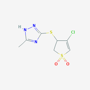 5-[(4-Chloro-2,3-dihydro-1,1-dioxido-3-thienyl)thio]-3-methyl-1H-1,2,4-triazole