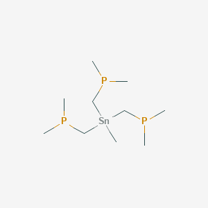 molecular formula C10H27P3Sn B14144252 [(Methylstannanetriyl)tris(methylene)]tris(dimethylphosphane) CAS No. 89129-49-7