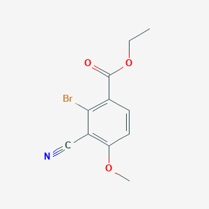 molecular formula C11H10BrNO3 B1414426 Ethyl 2-bromo-3-cyano-4-methoxybenzoate CAS No. 1805187-09-0