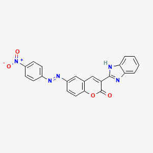 molecular formula C22H13N5O4 B14144260 3-(1H-benzimidazol-2-yl)-6-[(E)-(4-nitrophenyl)diazenyl]-2H-chromen-2-one CAS No. 875006-56-7