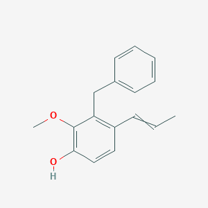 molecular formula C17H18O2 B14144299 3-Benzyl-2-methoxy-4-(prop-1-en-1-yl)phenol CAS No. 88841-35-4