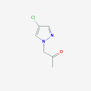 molecular formula C6H7ClN2O B14144324 1-(4-Chloro-1H-pyrazol-1-yl)-2-propanone CAS No. 1006456-91-2