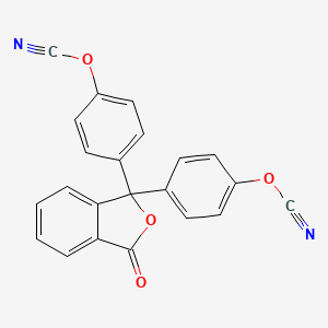 molecular formula C22H12N2O4 B14144327 3,3-bis(4-cyanatophenyl)-1(3H)-isobenzofuranone CAS No. 32728-31-7