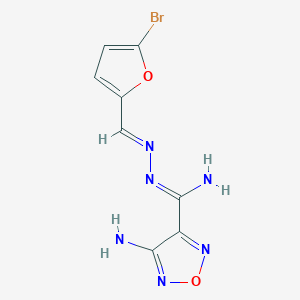 4-amino-N'-[(E)-(5-bromofuran-2-yl)methylidene]-1,2,5-oxadiazole-3-carbohydrazonamide