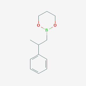 molecular formula C12H17BO2 B14144348 2-(2-Phenylpropyl)-1,3,2-dioxaborinane CAS No. 86290-27-9