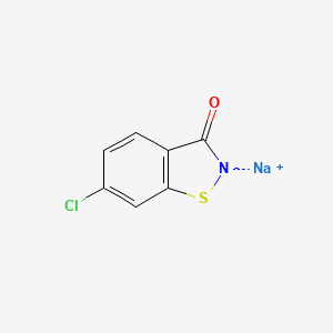 molecular formula C7H3ClNNaOS B14144390 Ticlatone sodium CAS No. 2147-48-0