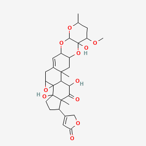 3,9,23-trihydroxy-22-methoxy-1,5,20-trimethyl-6-(5-oxo-2H-furan-3-yl)-11,17,19,24-tetraoxaheptacyclo[12.12.0.02,10.05,9.010,12.016,25.018,23]hexacos-14-en-4-one