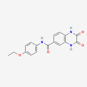 molecular formula C17H15N3O4 B14144410 N-(4-ethoxyphenyl)-2,3-dioxo-1,2,3,4-tetrahydroquinoxaline-6-carboxamide CAS No. 883467-49-0