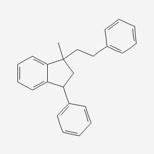 molecular formula C24H24 B14144413 3-Methyl-1-phenyl-3-(2-phenylethyl)-1,2-dihydroindene CAS No. 84255-60-7