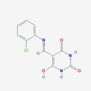 5-[(2-Chloroanilino)methylidene]-1,3-diazinane-2,4,6-trione