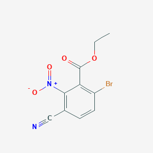 molecular formula C10H7BrN2O4 B1414442 Ethyl 6-bromo-3-cyano-2-nitrobenzoate CAS No. 1806062-14-5