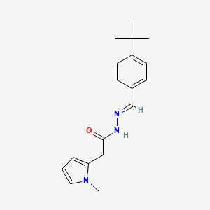 molecular formula C18H23N3O B14144431 N'-[(E)-(4-tert-butylphenyl)methylidene]-2-(1-methyl-1H-pyrrol-2-yl)acetohydrazide 