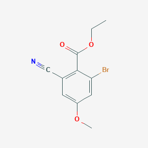 molecular formula C11H10BrNO3 B1414444 Ethyl 2-bromo-6-cyano-4-methoxybenzoate CAS No. 1807080-78-9
