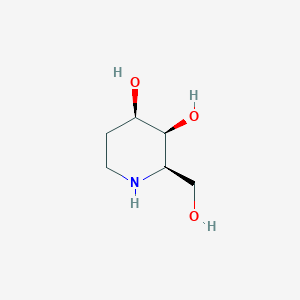 molecular formula C6H13NO3 B14144455 (2R,3S,4R)-2-(hydroxymethyl)piperidine-3,4-diol CAS No. 158236-23-8