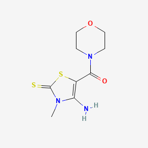 Morpholine, 4-((4-amino-2,3-dihydro-3-methyl-2-thioxo-5-thiazolyl)carbonyl)-