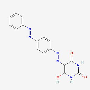 molecular formula C16H12N6O3 B14144470 5-(2-{4-[(E)-phenyldiazenyl]phenyl}hydrazinylidene)pyrimidine-2,4,6(1H,3H,5H)-trione CAS No. 314759-87-0