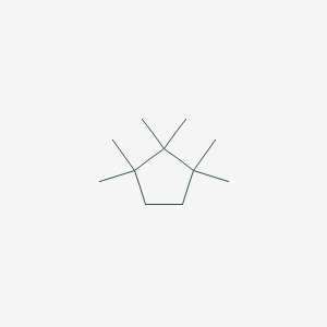 molecular formula C11H22 B14144496 1,1,2,2,3,3-Hexamethylcyclopentane CAS No. 88967-59-3